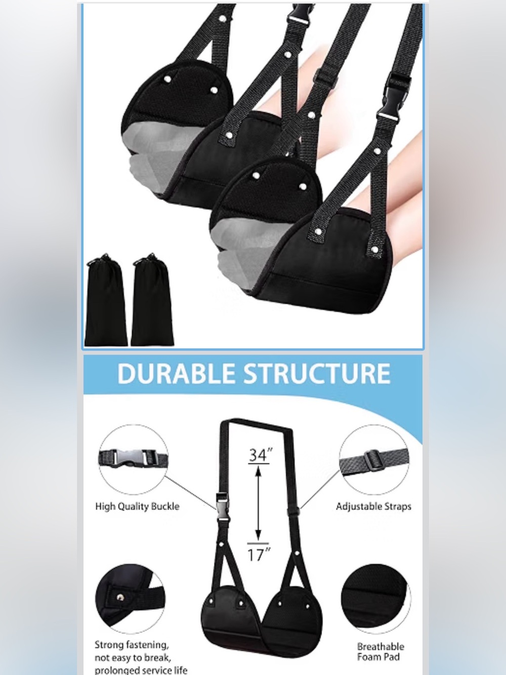 Adjustable Airplane Travel Footrest Hammocks